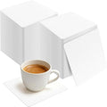 Paper Coasters, 500 PCS 4 Inch Square Cardboard Coasters, Paper Bar Coaster Bulk for Arts, Wedding, White