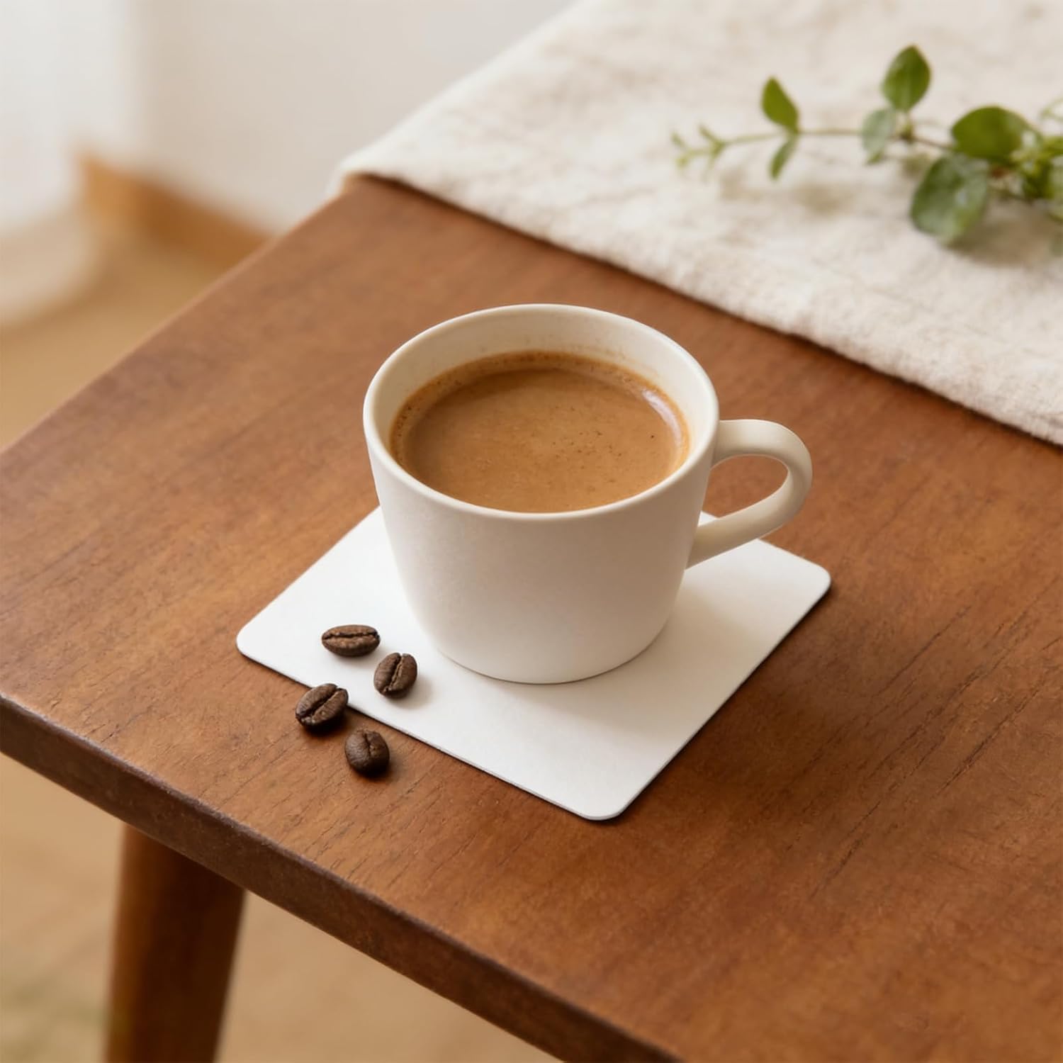 Paper Coasters, 500 PCS 4 Inch Square Cardboard Coasters, Paper Bar Coaster Bulk for Arts, Wedding, White