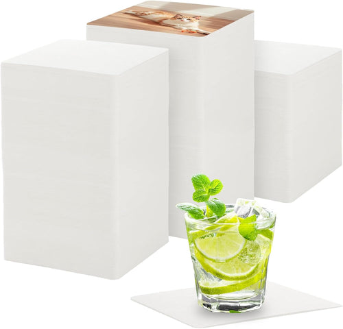 300 Pcs Paper Coasters, 4 Inch Cardboard Coasters, White Disposable Coaster for Coffee Table, Kitchen Home Office Decor, DIY, Banquet, Gift