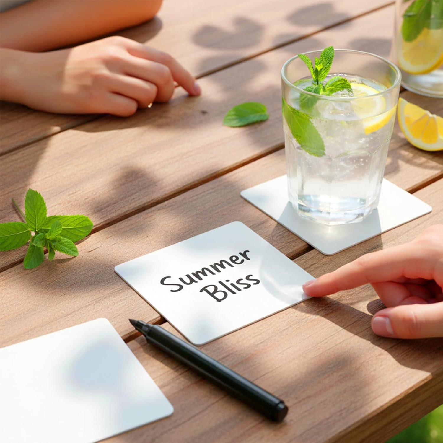 Paper Coasters, 500 PCS 4 Inch Square Cardboard Coasters, Paper Bar Coaster Bulk for Arts, Wedding, White