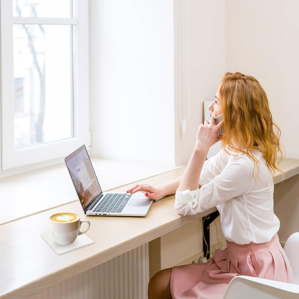 300 Pcs Paper Coasters, 4 Inch Cardboard Coasters, White Disposable Coaster for Coffee Table, Kitchen Home Office Decor, DIY, Banquet, Gift