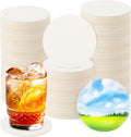 450 PCS 4 Inch Disposable Paper Bar Coasters, Round White Absorbent Cardboard Coasters for Drinks, Weddings, and DIY Crafts