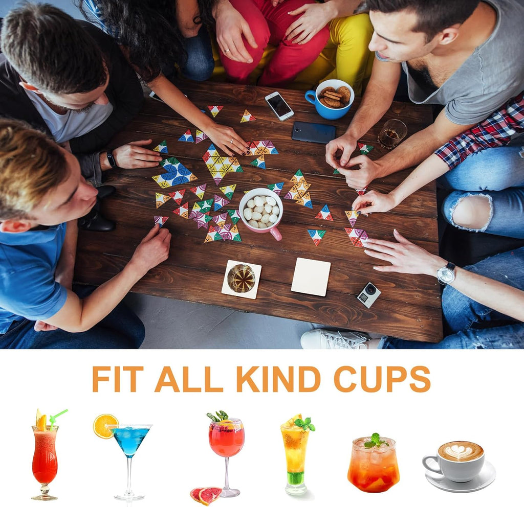 300 Pcs Paper Coasters, 4 Inch Cardboard Coasters, White Disposable Coaster for Coffee Table, Kitchen Home Office Decor, DIY, Banquet, Gift